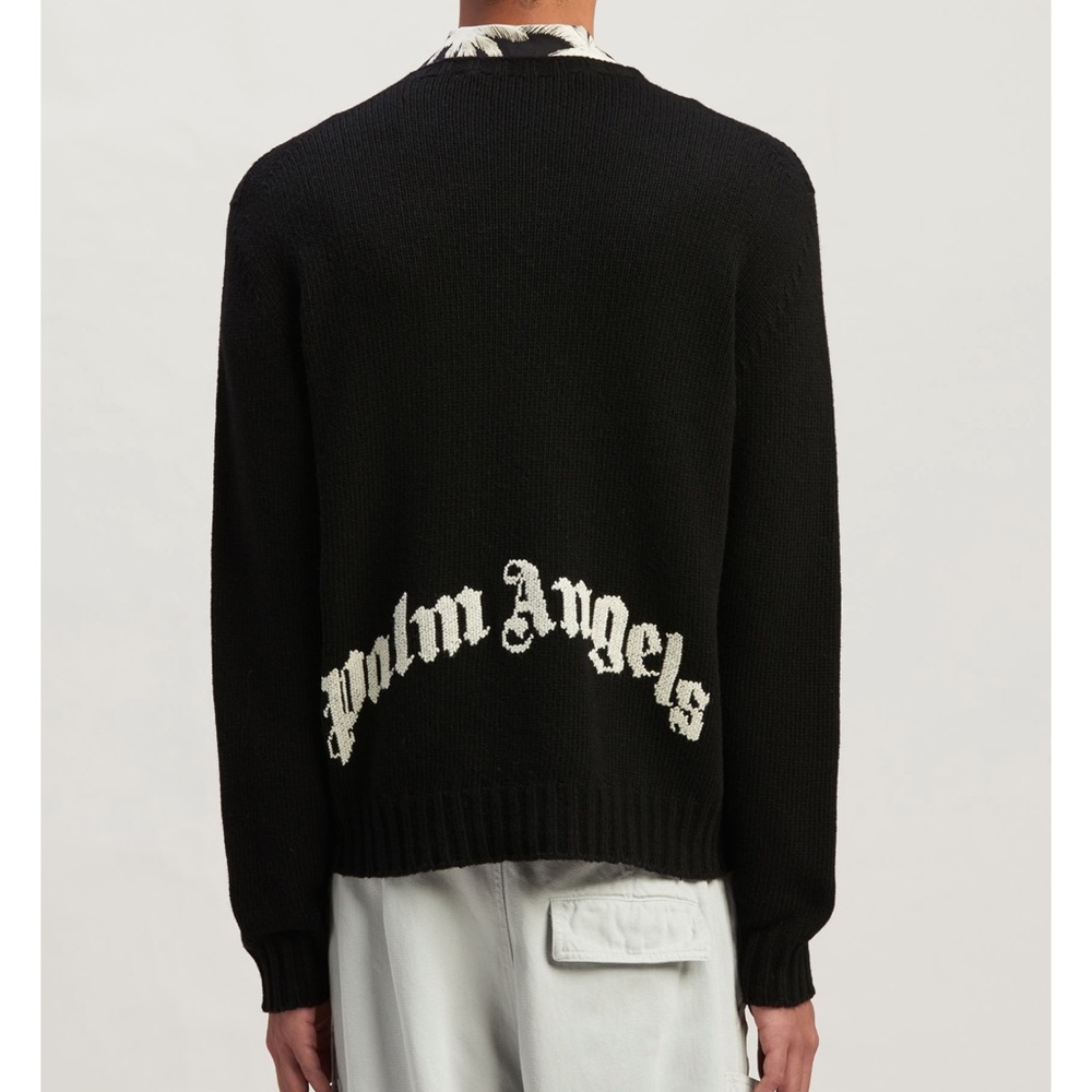 Like New Palm Angels Curved Logo Sweater Size Small